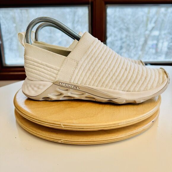 Merrell Embark Sneaker Moc Shoes White Knit Everyday Women’s Size 7 Vibram Soles - Picture 4 of 8